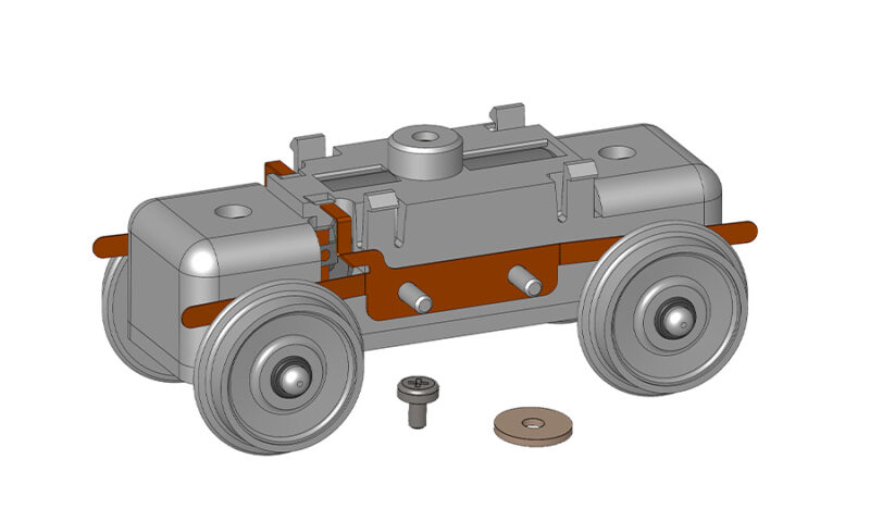 Bogie moteur échelle H0 - (écartement 16,5mm) – Image 2