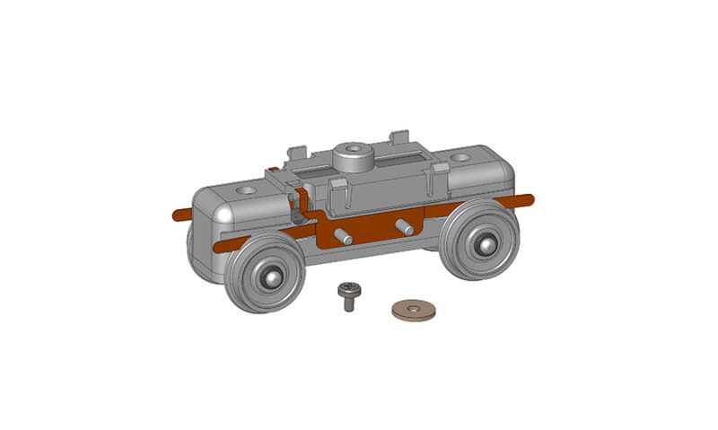 Bogie moteur échelle H0m (écartement 12mm) – Image 3