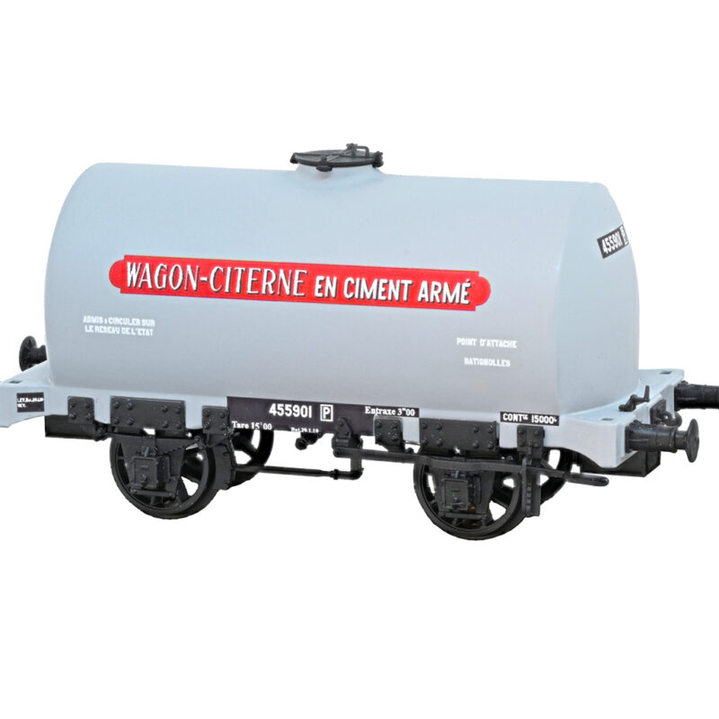 Wagon citerne en ciment armé (modèle à assembler)