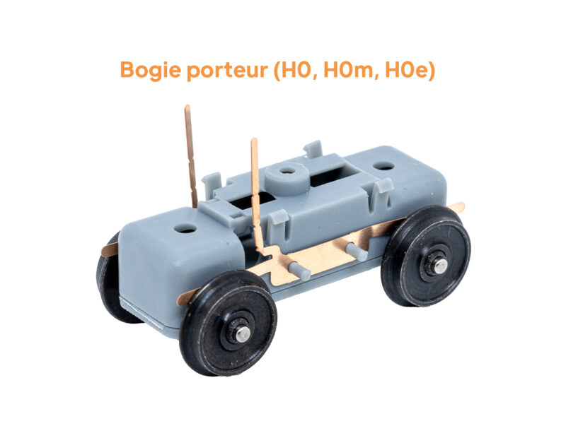 Bogie porteur avec prise de courant (Écartements H0, H0e, H0m)