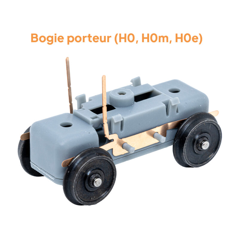 Bogie porteur avec prise de courant (Écartements H0, H0e, H0m)